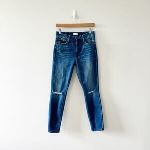 Mother Denim High Waisted Looker Ankle Jean in Gold Rush Baby - size 27